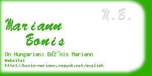 mariann bonis business card